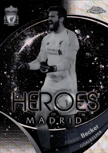 Alisson Becker 2023 Topps Chrome Noir et Blanc