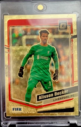 Alisson Becker 2023 Panini Donruss FIFA Gold Prizm 1/1