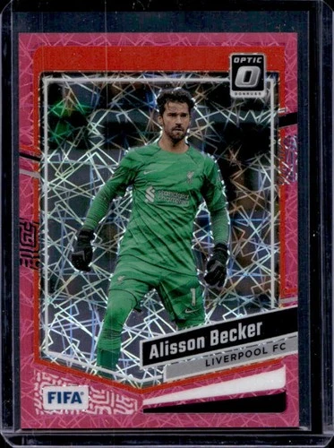 Alisson Becker 2023 Panini Donruss Optic Pink Velocity /99