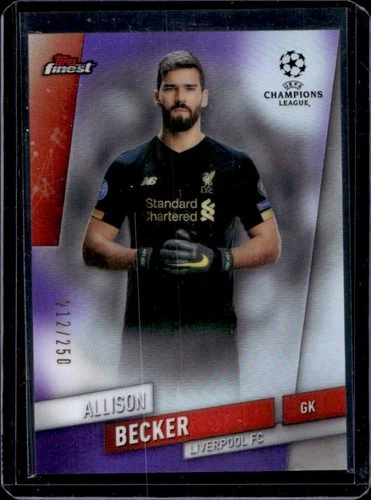 Alisson Becker 2019 Panini Finest UEFA Purple Refractor /250