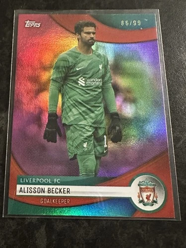 Alisson Becker 2023 Topps Liverpool Fan Set Green /99