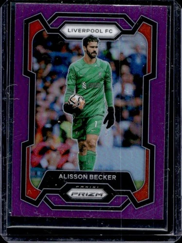 Alisson Becker 2023 Panini Prizm Premier League Purple