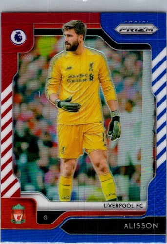 Alisson Becker 2019 Panini Prizm Premier League Red White & Blue Prizm