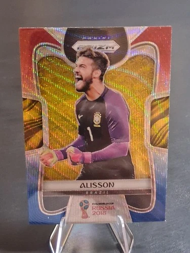 Alisson Becker 2018 Panini Prizm Red & Blue Wave