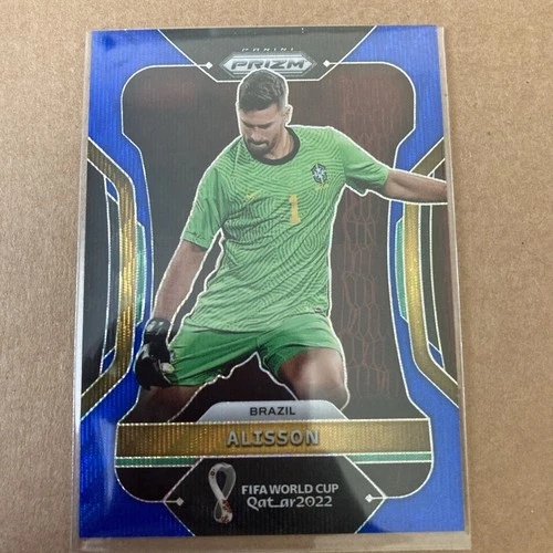 Alisson Becker 2022 Panini Prizm World Cup Blue Wave Prizm /199