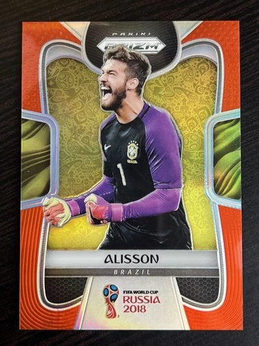 Alisson Becker 2018 Panini Prizm World Cup Orange Prizm /65