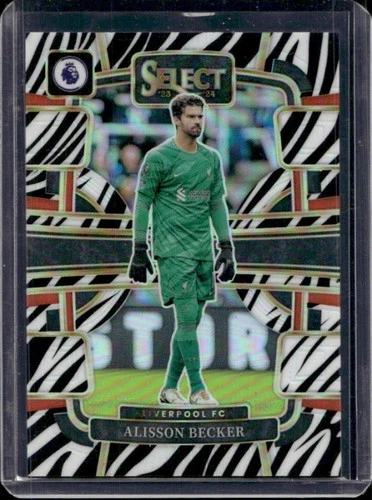Alisson Becker 2023 Panini Prizm Zebra /25