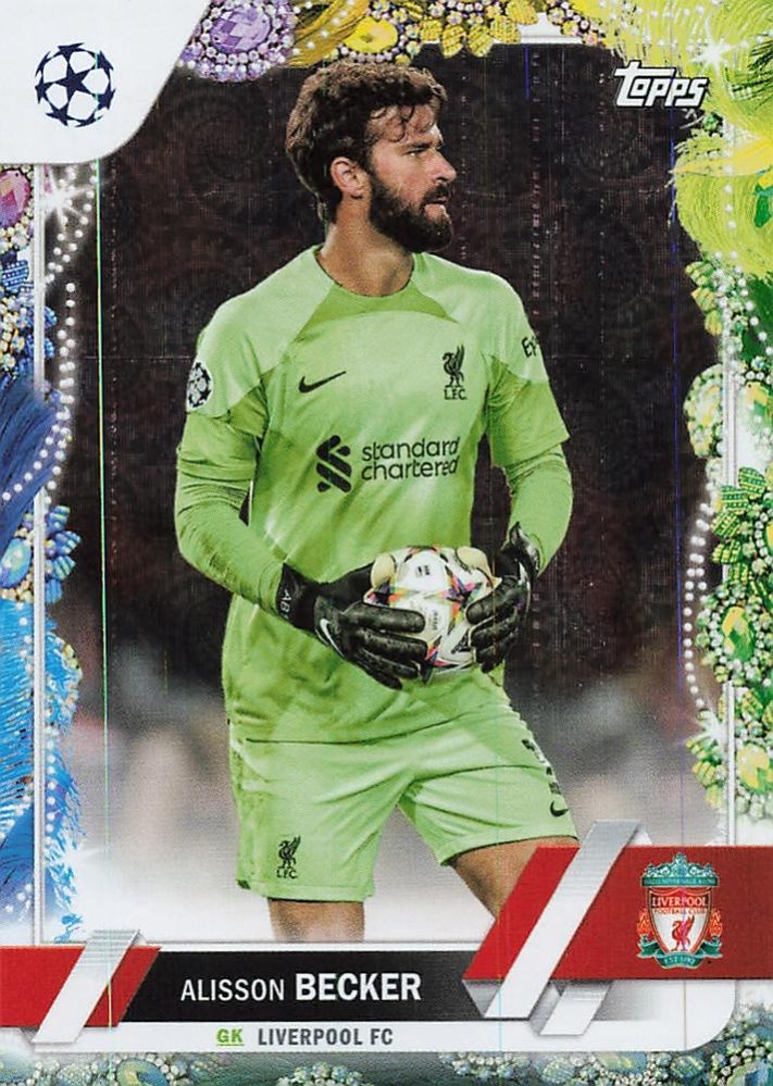 Alisson Becker 2022 Topps UEFA Club Competitions Carnaval Edition