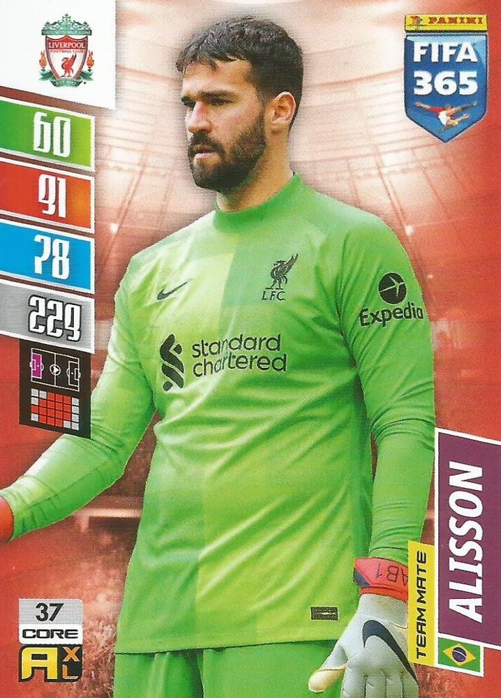 Alisson 2022 Panini Adrenalyn XL FIFA 365