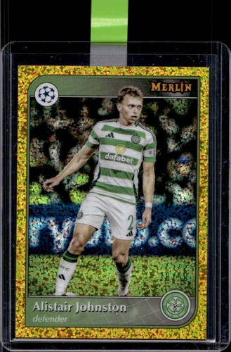 Alistair Johnston 2024 Topps Merlin Chrome Gold Speckle Refractor /50