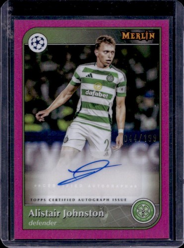 Alistair Johnston 2024 Topps Merlin Chrome Pink Refractor /199