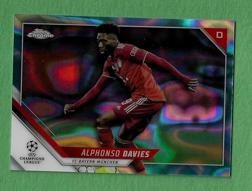 Alphonso Davies 2021 Topps Chrome Aqua Lava