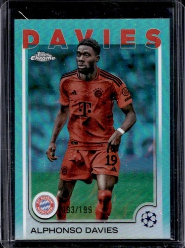 Alphonso Davies 2024 Topps Chrome Aqua Refractor /199