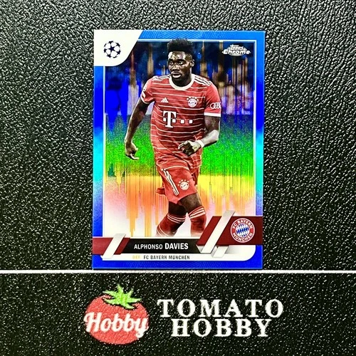 Alphonso Davies 2022 Topps Chrome Blue Gold Seismic /75