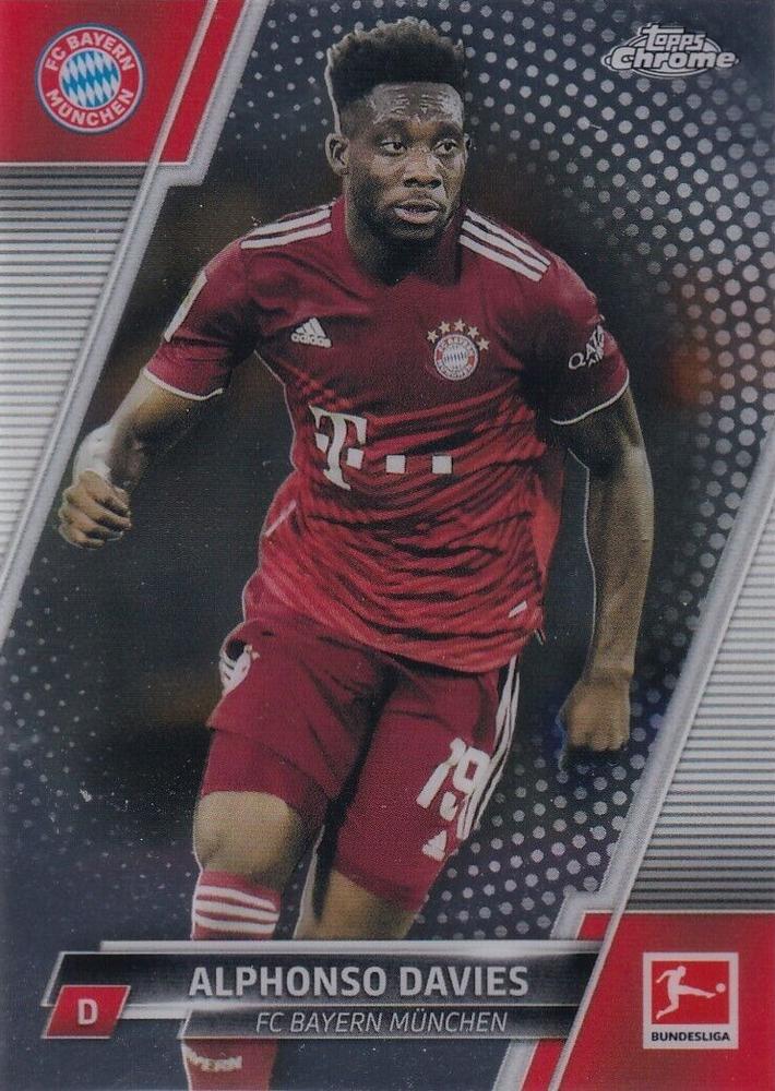 Alphonso Davies 2021 Topps Chrome Bundesliga 82