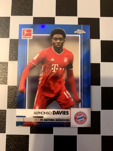 Alphonso Davies 2020 Topps Chrome Bundesliga Blue /150