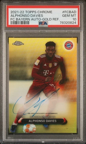 Alphonso Davies 2021 Topps Chrome Gold /20