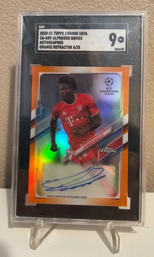 Alphonso Davies 2021 Topps Chrome Orange Refractor /25