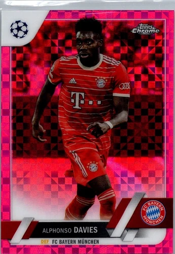 Alphonso Davies 2023 Topps Chrome Pink X Fractor /250