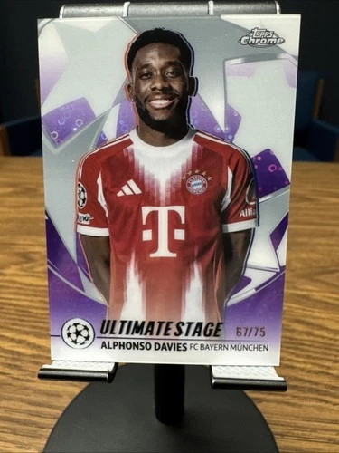 Alphonso Davies 2025 Topps Chrome Purple /75