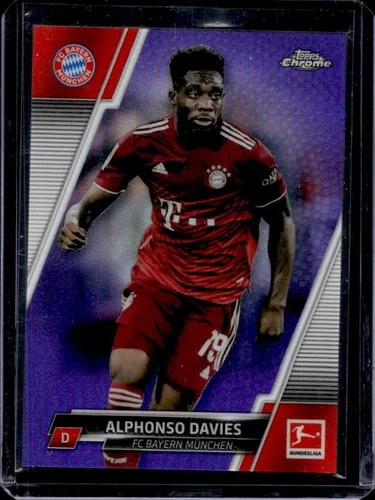 Alphonso Davies 2021 Topps Chrome Purple Refractor /299