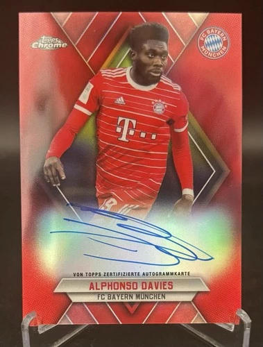 Alphonso Davies 2022 Topps Chrome Red /5