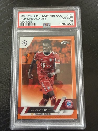 Alphonso Davies 2023 Panini Chrome Sapphire Orange /50