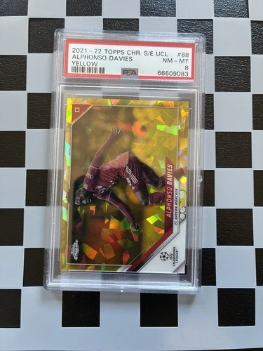 Alphonso Davies 2021 Topps Chrome Sapphire Yellow /99