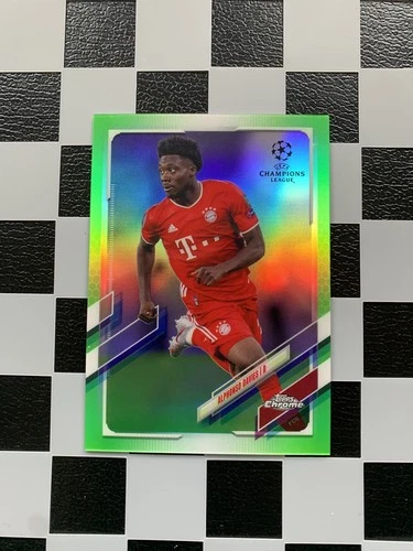 Alphonso Davies 2020 Topps Chrome UCL Green /99