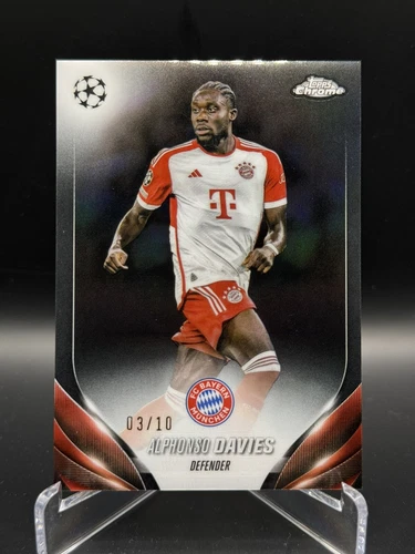 Alphonso Davies 2023 Topps Chrome UEFA Black /10