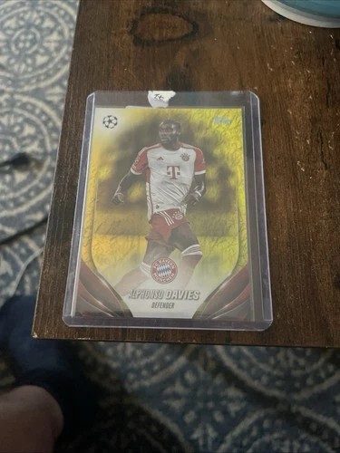 Alphonso Davies 2023 Topps Chrome UEFA Gold Refractor /50