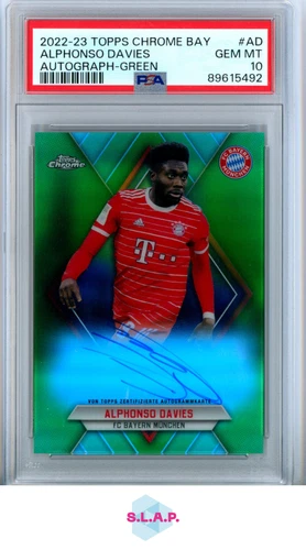 Alphonso Davies 2022 Topps Chrome Verde /25