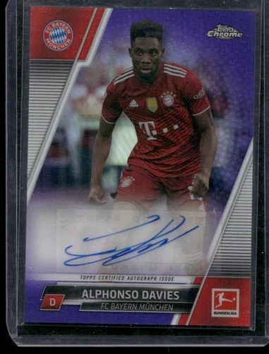 Alphonso Davies 2021 Topps Cromo Bundesliga Purple /199
