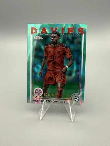 Alphonso Davies 2024 Topps Cromo Onda Aqua Refractor /199