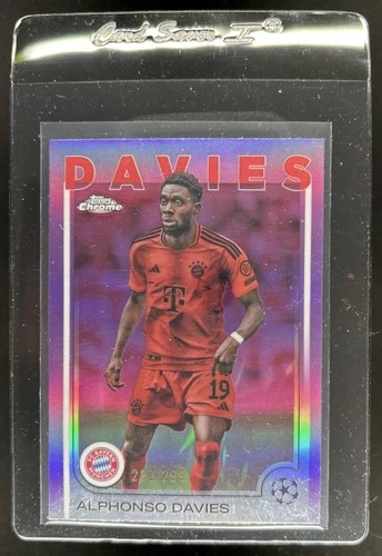 Alphonso Davies 2024 Topps Cromo UEFA Prisma Violeta Refractor /299