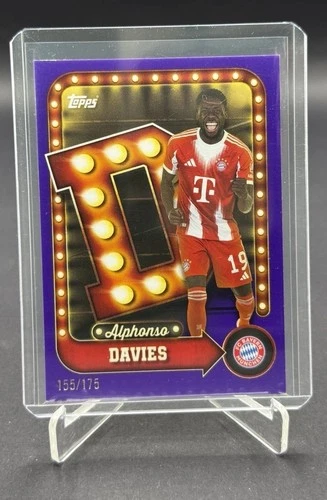 Alphonso Davies 2025 Topps FC Bayern Collector Tin Purple /175