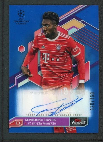Alphonso Davies 2023 Topps Finest Blue /150