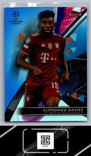 Alphonso Davies 2022 Topps Finest Blue /150