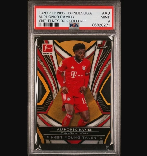 Alphonso Davies 2021 Topps Finest Gold /50