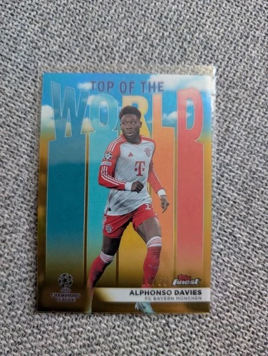 Alphonso Davies 2023 Topps Finest Gold /50