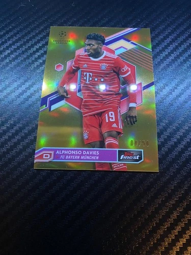 Alphonso Davies 2023 Topps Finest Gold /50