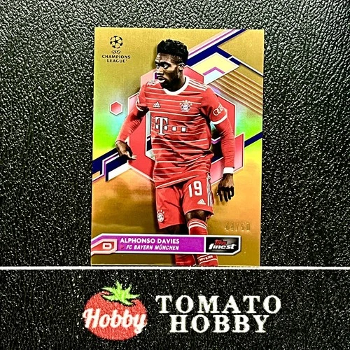 Alphonso Davies 2022 Topps Finest Gold Refractor /50