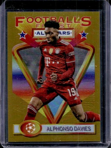 Alphonso Davies 2021 Panini Finest Gold Refractor /50
