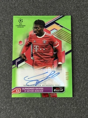Alphonso Davies 2023 Topps Finest Green /99