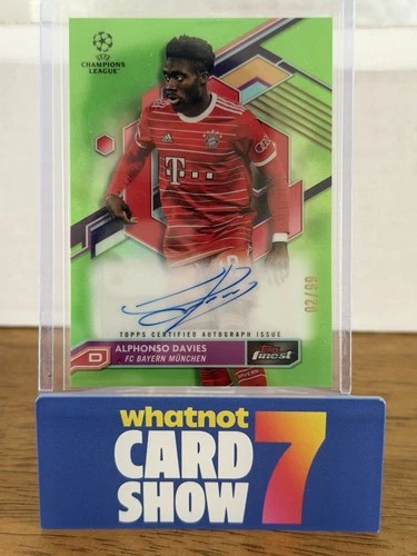 Alphonso Davies 2023 Topps Finest Green /99