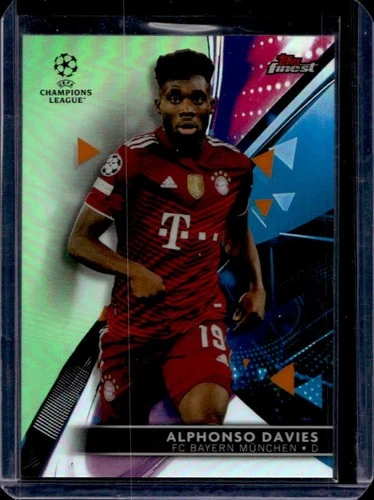 Alphonso Davies 2021 Topps Finest Green Refractor /99