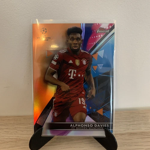 Alphonso Davies 2021 Topps Finest Orange /25