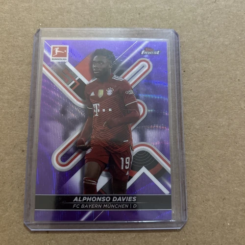 Alphonso Davies 2021 Topps Finest Purple Refractor 178/250