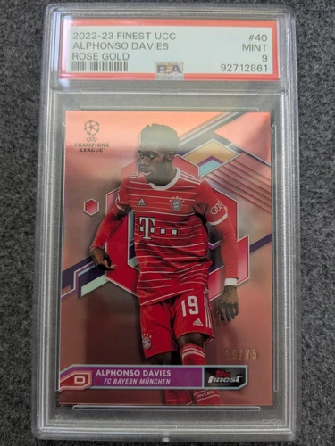 Alphonso Davies 2022 Topps Finest Rose Gold /75