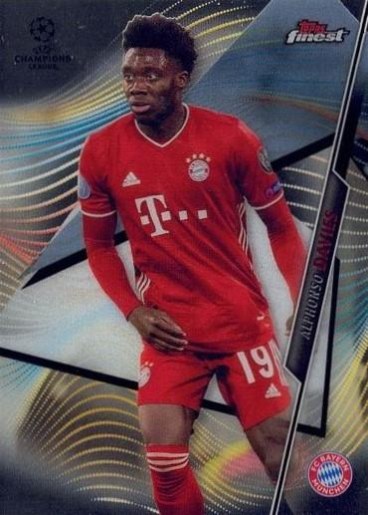 Alphonso Davies 2020 Topps Finest UEFA 69